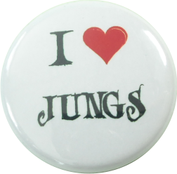 I love Jungs Button weiss